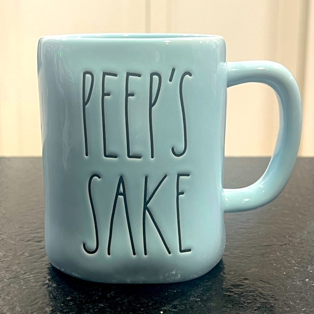Rae Dunn Baby Blue “PEEPS SAKE” Coffee Cup Mug Easter